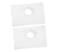 KICHOUSE 2pezzi Copri Poggiatesta Per Lettino Da Massaggio Lenzuola Foro in Cotone Morbido e Traspirante Telo Per Viso Massaggi Professionale Telo Per Lettino Spa Foro