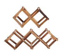 KICHOUSE 2pezzi Portabottiglie Vino in Mobiletto Pieghevole Per Conservazione Supporto Per Cucina e Bar Accessori Per Cantinetta