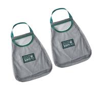 KICHOUSE 2pezzi Sacchetti Rete Per Verdura e Frutta Traspiranti Riutilizzabili Con Design Appeso Borse Rete Per Aglio Radice Aromatica e Conservazione Cassette Orto Verde