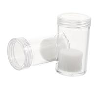 KICHOUSE 2pezzi Tubi Porta Monete Trasparenti Con Coperchio Facile Da Aprire e Chiudere Contenitori Antiossidanti Per Raccolta e Conservazione Monetine Custodia Protettiva Per Collezionisti