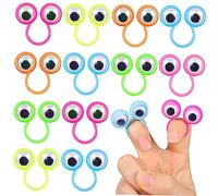 KICHOUSE 30 da Dito con Occhi da Colorati per Burattini Educativi e per Raccontare e Ruolo Giocoso Colore Casuale Colore Casuale