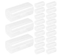 KICHOUSE 30 Pezzi Contenitore Trasparente per Batterie Custodia Portatile in Plastica Anticorto Circuito Organizer Compatto per Viaggi Ufficio e Casa