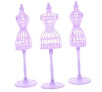 KICHOUSE 3pezzi Manichino Per Vestiti in Supporto Cavo Per Abiti Espositore Per Mini Case Da Vestire