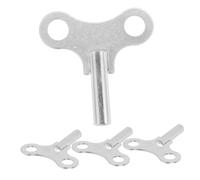 KICHOUSE 4 Pezzi Chiave di Carica per Orologio Meccanico in Acciaio Argento Design Ergonomico, Facile da Usare per Orologi da Parete e Manutenzione Quotidiana in Museo