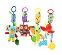 KICHOUSE 4 Pezzi Ciondolo Carrello passegino Giocattolo per squittio Giocattolo Appeso Letto sonagli per Giocattoli da ratti Giocattoli per culle Rattle plastica