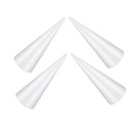 KICHOUSE 4 Pezzi Coni di Schiuma Solidi per Lavoretti Creativi Fai da Te Decorazioni Natalizie Composizioni Floreali e Progetti Artigianali