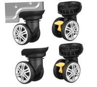 KICHOUSE 4 Pezzi Ruote Ricambio per Valigia Ruote Silenziose Facili Installare Compatibili con Trolley Realizzate Resistente per Viaggi Frequente