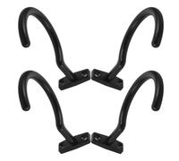 KICHOUSE 4 Pezzi Supporto da Parete per Stecche da Biliardo Nero in Metallo Porta Stecca Pool per Tavoli da Gioco e Sala Biliardo Organizer Salvaspazio per Stecche Snooker e Accessori