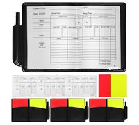KICHOUSE 4 Set Di Cartellini Da Calcio Cartellino Giallo Per Arbitro Kit Da Pallavolo Cartellino Rosso Per Arbitrato Tabellone Segnapunti Da Calcio Tabellone Segnapunti Da Baseball