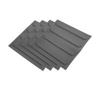 KICHOUSE 4fogli Mattonelle Pvc Antisdrucciolo Per Marciapiede Grigie Adesivi Pavimento Multifunzionali Per Percorsi Ciechi e Giardino Facili Da Applicare e Resistente All Esterno