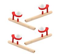 KICHOUSE 4pezzi Giocattoli Galleggianti Legno Per Divertenti Palline Da Soffiare Per Sviluppare Coordinazione e Controllo Del Per Feste e Giochi All
