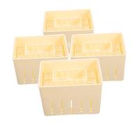 KICHOUSE 4pezzi Stampo Per Tofu Pressa Per Formare Formaggio Fresco Da Materiali Stabili e Sicuri Per Cucina Domestica Facile Da Pulire e Pratico Per Tofu e Formaggio Fatto Casa