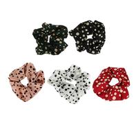 KICHOUSE 5 Pezzi Elastici per Chioma Design a Pois Grandi, Stile Dolce e Funzionale per Acconciature Mezza Testa, Accessori per Uso Quotidiano Colore Casuale