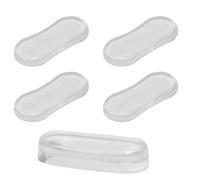 KICHOUSE 5 Pezzi Paracolpi per Coperchio Wc in Silicone Trasparente, Cuscinetti Ammortizzatori Autoadesivi per Protezione e Durata del Sedile del Water