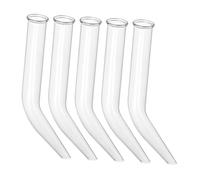 KICHOUSE 5 pezzi Tubo Distillazione in Vetro Trasparente per Laboratorio Strumento Didattico Resistente Alte Temperature Superficie Liscia e Sicura Uso Chimica e Lezioni Sperimentali