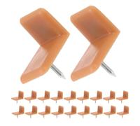 KICHOUSE 50 Pezzi Guide a Forma in ABS e Metallo di Scorrimento e Riduzione Attrito Colore Terra Scorrimento Fluido per Cassetti e Comò per Mobili da Cucina e Pavimenti Duri