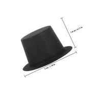 KICHOUSE 50 Pezzi Mini Cappelli Neri Flockati in PVC per Decorazioni Natalizie e Lavoretti Creativi Design Clown Unico per Festa e Artigianato DIY