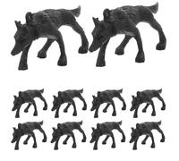 KICHOUSE 50 statuette di cani: statuette di cani poliziotto in plastica - Simulazione di piccoli modelli di animali per la crescita cognitiva dei bambini - Statuette di cuccioli per tavolo di sabbia