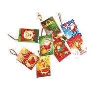 KICHOUSE 50pezzi Biglietti Di Natale Mini Decorativi Con Design Casual Per Appendere Biglietti Augurali Versatili Per Sorprese e Messaggi Di Affetto