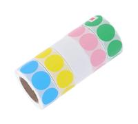 KICHOUSE 5Rotoli Etichette Termiche Colorate Rotonde X Adesivi Vivid per e Colore per Ufficio e Organizzazione