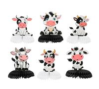 KICHOUSE 6 Decorazioni per Feste A Forma di Mucca Decorazioni per Feste di Compleanno A Forma di Mucca Graziosi Ornamenti per La Prima Festa dei Centrotavola A Forma di Mucca