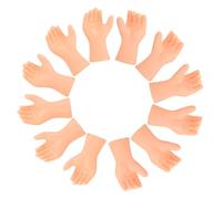 KICHOUSE 6 Paia Accessori Per Le Maniglie Della Bambola Parti Delle Delle Bambole Fai Da Te Mano in Miniatura Kit Burattino a Mano Mini Beige Plastica