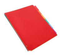 KICHOUSE 6 pezzi Divisori per Raccoglitori con Tasche e Indice Multicolore in Plastica Resistente Divisorie per Ufficio Scuola e Organizzazione Documenti