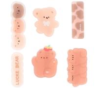 KICHOUSE 6 Pezzi Fermagli per Chioma Cartone Animato a Forma di Orso, Accessori per Chioma Resistenti per Donne e Ragazze, Decorazioni Moda per Occasioni Speciali come Stile Stile Casuale