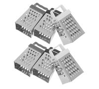 KICHOUSE 6 Pezzi Mini Grattugia in Acciaio Inossidabile Tritatutto Manuale Ergonomico per Formaggio Verdure Frutta e Spezie Grattugia Compatta e Robusta per Cucina Multifunzionale