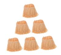 KICHOUSE 6 pezzi Mini Tetto in Paglia Artificiale Rotolo Finto Paglia per Micro Paesaggi per Progetti DIY Giardino Fatato e Decorazioni Microscopiche