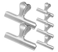 KICHOUSE 6 Pezzi Mollette in Acciaio Resistenti per Chiusura Sacchetti Alimentari Clip Multifunzione per Snack Pane e Documenti Riutilizzabili per Mantenere Freschezza e Aroma (6 Pezzi