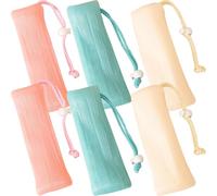 KICHOUSE 6 Pezzi Sacchetti per Sapone da Doccia Colorati in Rete Pe Multilivello per Uso Domestico, Facile Conservazione, la Pulizia del Viso