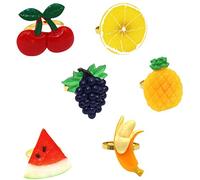 KICHOUSE 6Pezzi Portatovaglioli Decorativi Forma Frutta per Feste Hawaii per Tovaglioli con Design Unico per Decorazioni Tavola e Speciali