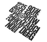 KICHOUSE 8 fogli di adesivi impermeabili per cassetta postale: decalcomanie con lettere e numeri - lettere autoadesive - bianche per finestre, porte, insegne aziendali, indirizzi, veicoli,