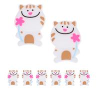 KICHOUSE 8 pezzi Ammortizzatori Tennis Racchetta Silicone Antivibrazione Design Gatto Bianco Riduce Vibrazioni e Rumore Accessori Shock Absorber Facili da Installare per Giocatori