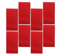 KICHOUSE 8 Pezzi Fasce da Capitano Calcio e Basket Elastiche Antiscivolo Rosse Regolabili per Giovani Atleti, Bracciali Sportivi per Allenamento e Partite Giovanili