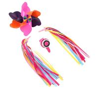 KICHOUSE Accessori Bicicletta con Campanello e Nastri Colorati per Manubrio Mulino a Vento Attivato dal Vento per Scooter e Bici Ragazzo Ragazza Installazione Senza Attrezzi Suono Chiaro e