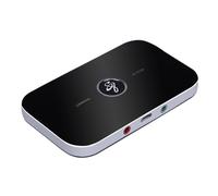 KICHOUSE Adattatore Trasmettitore e Ricevitore Wireless Adp Con Porta Aux Per Tv e Stereo Auto Nero Accessori Casual Ore Di Autonomia e Qualità Audio Superiore