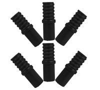 KICHOUSE Adattatori Filettati Facile da Usare Set 6 Pezzi in Plastico Nero Design Multifunzionale Estensibile per Scope e Mop per Pulizia Domestica