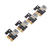 KICHOUSE Adattatori Pci-e Da 1x a 16x Usb 3.0 4 Pezzi Schede Riser Per Mining Componenti Computer Connettore Stabile Per Installazione Facile e Compatibile