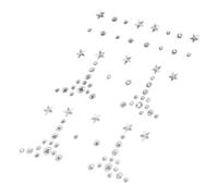 KICHOUSE Adesivi per Viso Gemme Autoadesive in Resina e Plastica, 1 Foglio di Strass Versatili e Resistenti per Unghie e Custodie, Decorazioni per Festival e Trucco