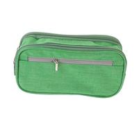 KICHOUSE Astuccio e astuccio sacchetto della penna degli studenti Caso a matita Accessorio scolastico borsa archiviazione a matita astuccio a tre strati Lega di alluminio Verde