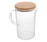 KICHOUSE Bicchiere Misuratore Vetro con e da Contenitore Graduato per Liquidi per Cucina e Preparazione Bevande Eleganti