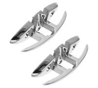 KICHOUSE Bitta di Ancoraggio Pieghevole in Acciaio Inox 316 da 5 Pollici Set 2 Pezzi Supporto per Cima Ormeggio Barche Kayak e Yacht Accessori per Attracco Porti Turistici