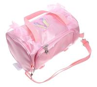 KICHOUSE Borsa da Balletto Interno Spazioso Elegante e Pratica in Satin Rosa per Organizzare Accessori di Danza per Ragazze per Viaggi e Balletto