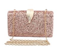 KICHOUSE Borsa da Elegante Donna Rosa in Pu e Poliestere Capacità Media, Chic e Funzionale per Abiti Formali e Riunioni di Famiglia