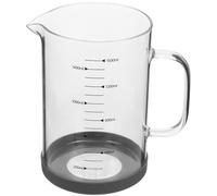 KICHOUSE Brocca da Cucina in Vetro Borosilicato 1500 Ml con Manico e Beccuccio per Versare, Misurino per Liquidi per Uso Domestico, Bar e Ristoranti, Tazza Graduata per Latte e Panna