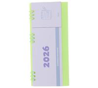 KICHOUSE Calendario da Tavolo Mini Verde con Rilegatura Doppia Spirale Planner Mensile e Settimanale Blocco Note Doppia Faccia per Casa Ufficio e Scuola Pianificatore To-do List Compatto e