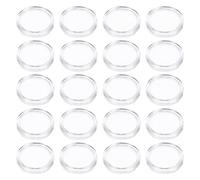 KICHOUSE Capsule Trasparenti per Monete 21 Mm Organizer Porta Monete in Plastica 100 Pezzi per Collezionisti e Scambio Commerciale