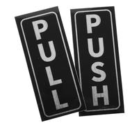 KICHOUSE Cartelli per Porte Scorrevoli 2 Pezzi, Adesivi Push-pull Autoadesivi per Vetro, Segnale di Direzione per Ufficio, Ristorante e Negozio, Istruzioni Chiare Forte Adesione e Design